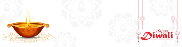 燃焼diya炎のイラスト,ハッピーDiwali,インドの光祭りのための休日の背景.ウェブページ,バナー,販売促進.  - ベクター画像