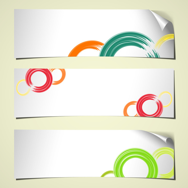 banners curled spring white - Vector, afbeelding