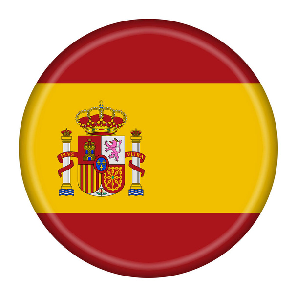 España Bandera de España botón ilustración con ruta de recorte
 - Foto, imagen