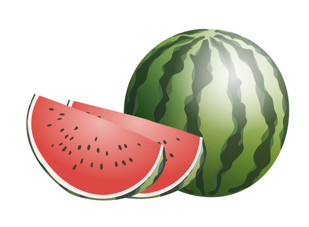 Japanilainen tyyli vektori hedelmä vesi meloni - Vektori, kuva