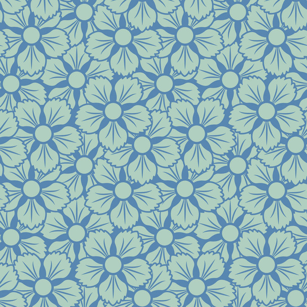 Japanese style retro vintage seamless pattern background flower - Vector, Imagen