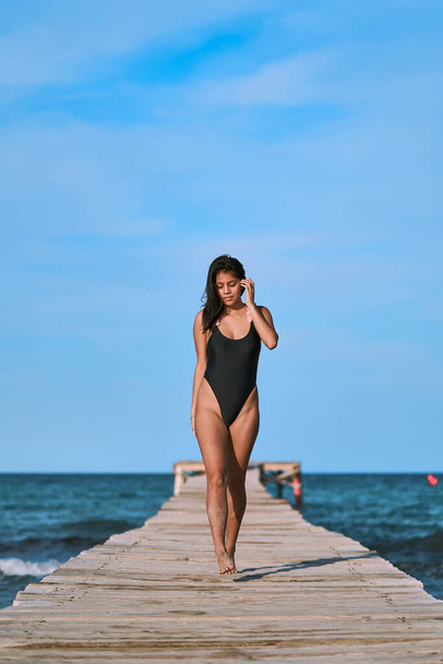 Beautiful In Bikini On The Beach - Фото, изображение