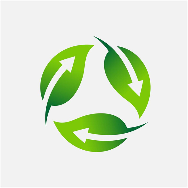 Újrahasznosítás Zöld vektor logó - Vektor, kép