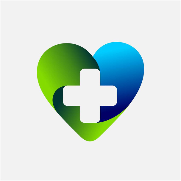 Projekt logo zdrowia miłości - Wektor, obraz