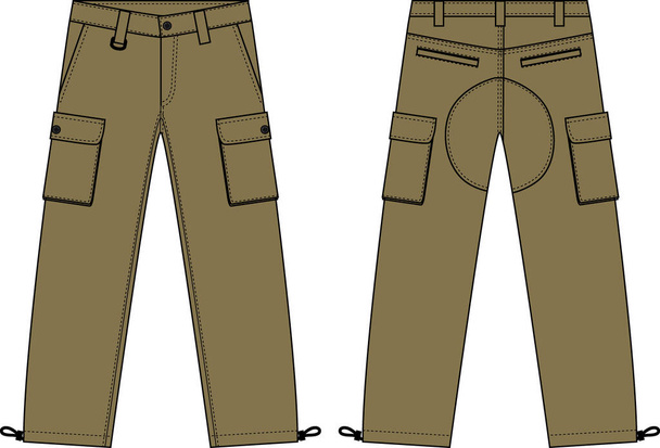 Illustration of men's cargo pants - Vector, Image
