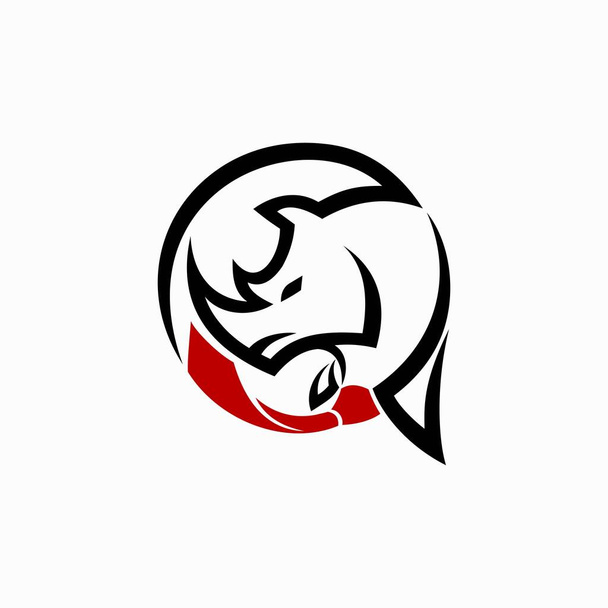 logo van de baas neushoorn - Vector, afbeelding