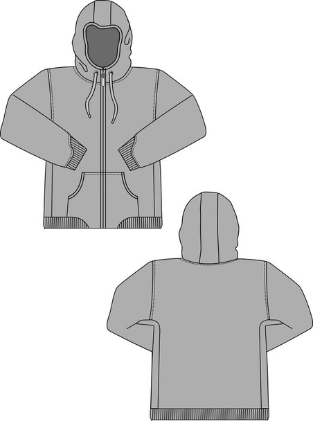 Illustration of hoodie (sweatshirt) - Vector, Image