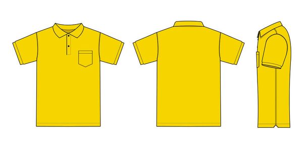 Vector sjabloon illustratie van Polo shirt (korte mouw) - Vector, afbeelding