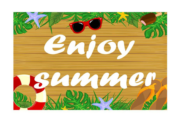 enjoy summer  and symbols of summer time - Foto, Bild