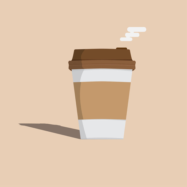 Café Cup ícone estilo cartoon. Vector. Ilustração
. - Vetor, Imagem