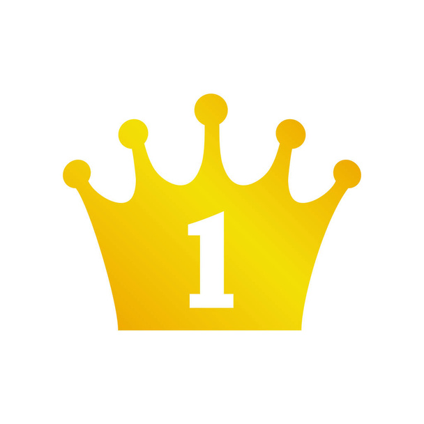Gold crown icon / 1st place - Vector, Image
