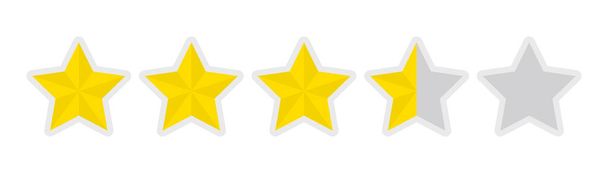 icona di valutazione a cinque stelle (3.5
) - Vettoriali, immagini