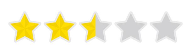 five-star rating icon (2.5) - Vector, Image