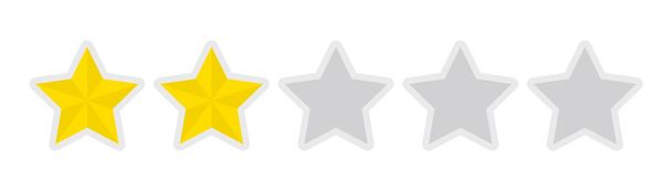 icono de calificación de cinco estrellas (2
) - Vector, Imagen