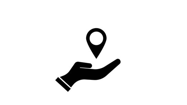 Pin icon . Location icon symbol isolated - Photo, Image