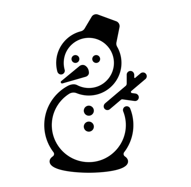 значок снеговика / зимы / Рождества
 - Вектор,изображение