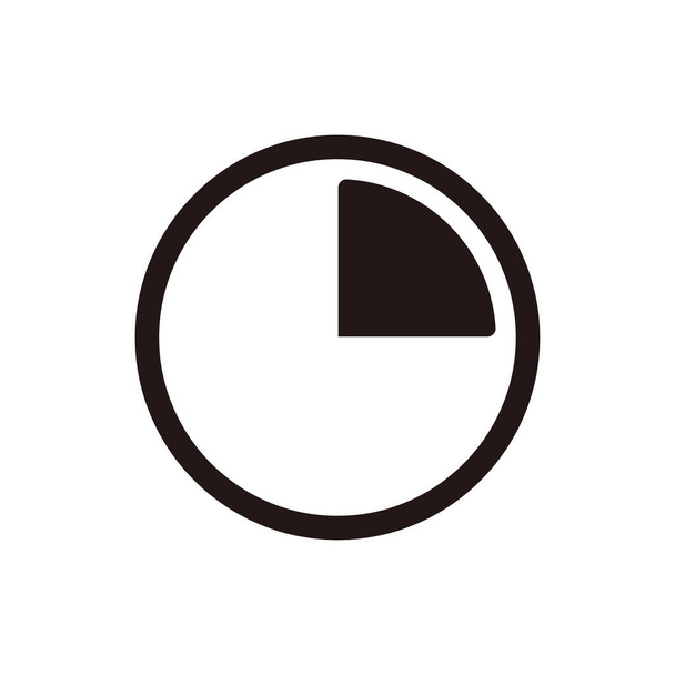time progression / time range icon. 15 seconds , 15 minutes, 3 hours. - Vector, Image