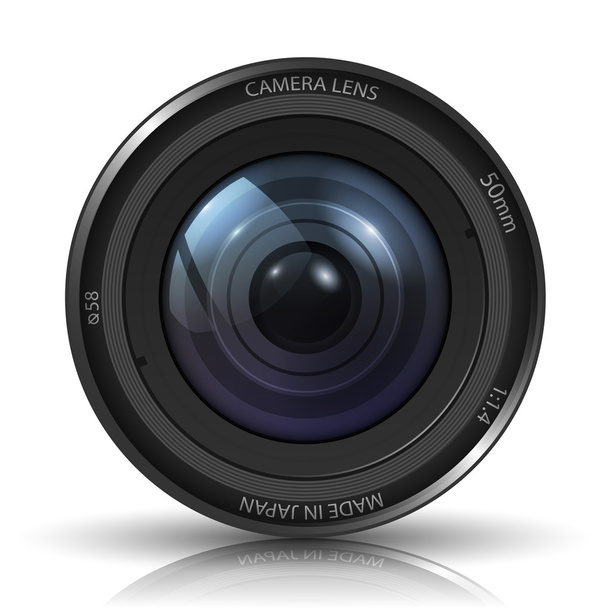 Camera photo lens - Vector, Image