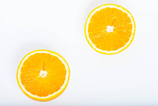 Orange fruit isolated on white background. - Fotoğraf, Görsel