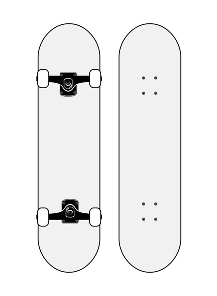 Skateboard vector plantilla ilustración
 - Vector, imagen