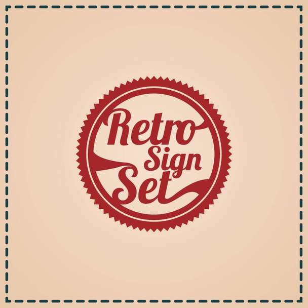 retro sign set label - Vector, Imagen