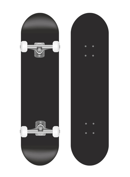 illustration vectorielle de modèle de skateboard (noir) - Vecteur, image