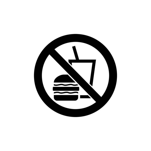 Signo de prohibición (pictograma) / No comer ni beber
 - Vector, Imagen