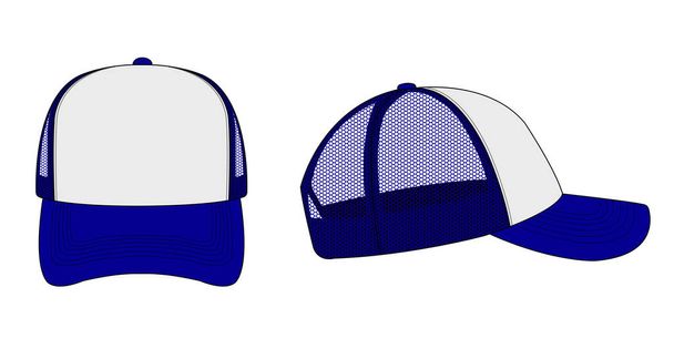 trucker cap / mesh cap template illustratie - Vector, afbeelding