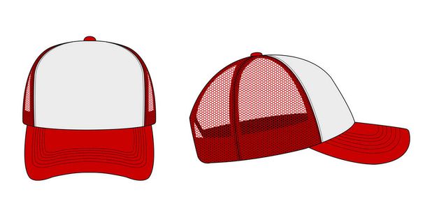 gorra de camionero / plantilla de gorra de malla ilustración
 - Vector, imagen