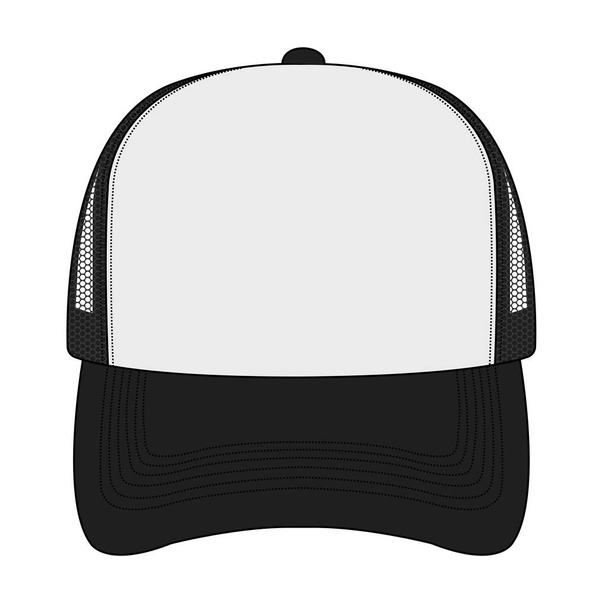 trucker cap / mesh cap template illustratie / vooraanzicht - Vector, afbeelding