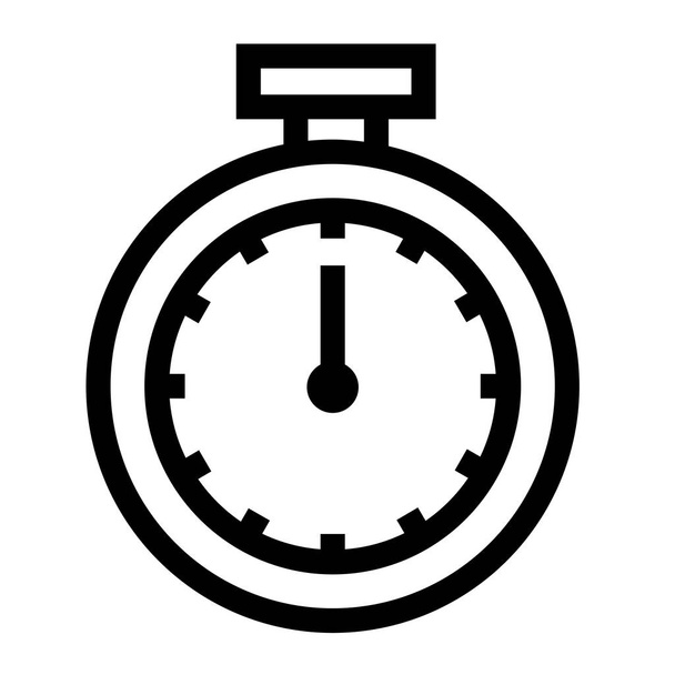 mince ligne forte icône vectorielle / minuterie, chronomètre, rapidité - Vecteur, image