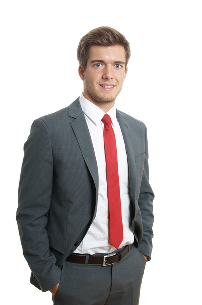young businessman smiling - Фото, зображення