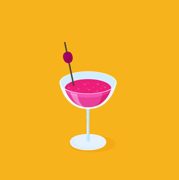 Cocktail. Flat icon   - Wektor, obraz