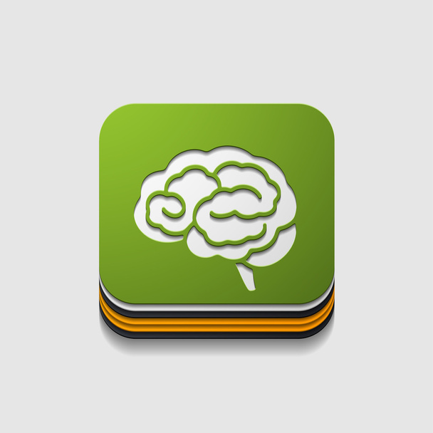 app εικονίδιο εγκεφάλου - Διάνυσμα, εικόνα