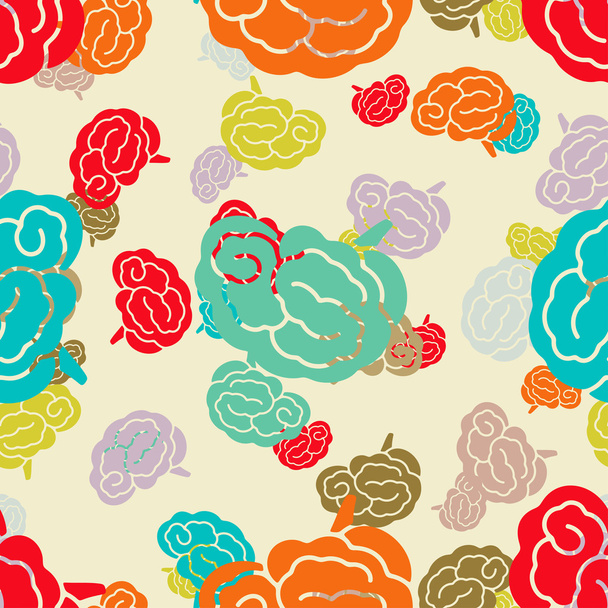 seamless pattern, brain - Διάνυσμα, εικόνα