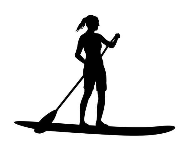 Stand up paddling graphic σε ποιότητα διανύσματος - Διάνυσμα, εικόνα
