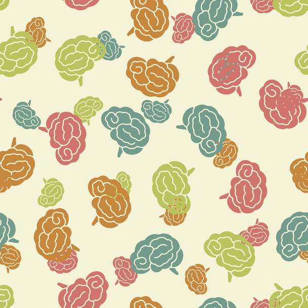 seamless pattern, brain - Vector, Image