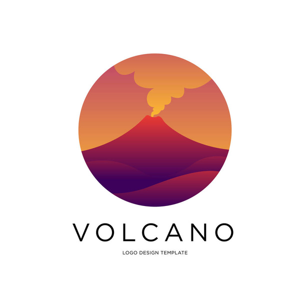 volcán montaña símbolo vector ilustración
 - Vector, imagen