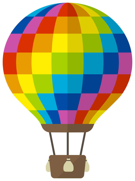 Horkovzdušný balón plochý vektor ilustrace - Vektor, obrázek