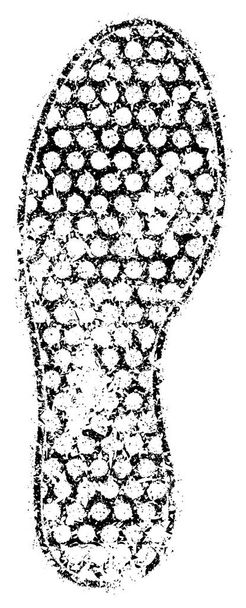 Illustration vectorielle Grunge human shoe print (marque de chaussure)
 - Vecteur, image