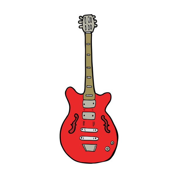 cartoon electric guitar - Вектор,изображение