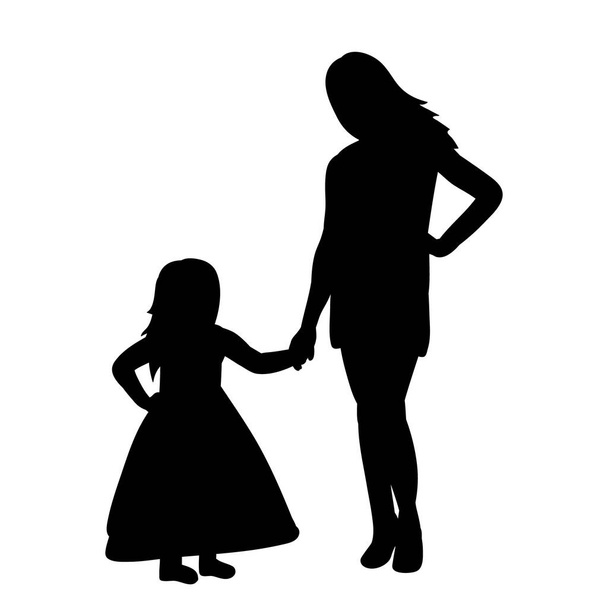  nero silhouette mamma e figlia
 - Vettoriali, immagini