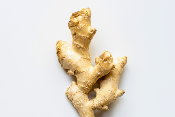 top view of ginger root on white background - Foto, immagini