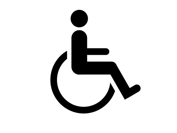 Icono para discapacitados silla de ruedas plantilla aislada fondo
 - Foto, imagen