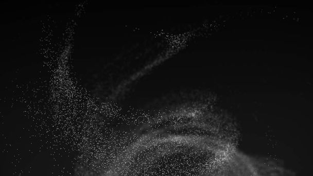 Vortice di particelle di polvere. frammenti astratti. Rendering 3D - Foto, immagini