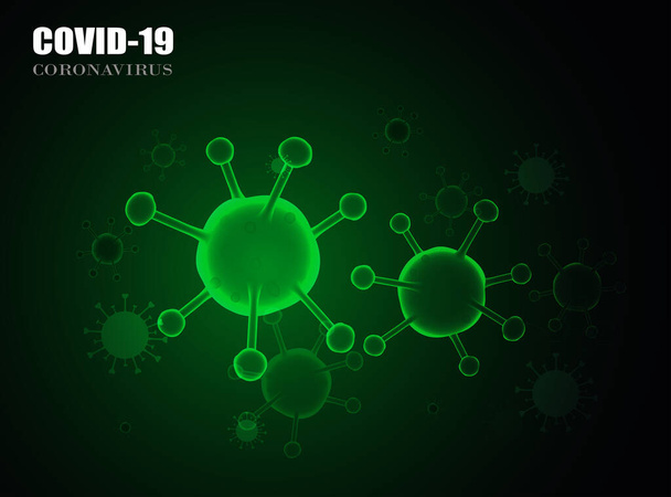 Covid-19 Coronaviry pozadí. Vektorová ilustrace. - Vektor, obrázek