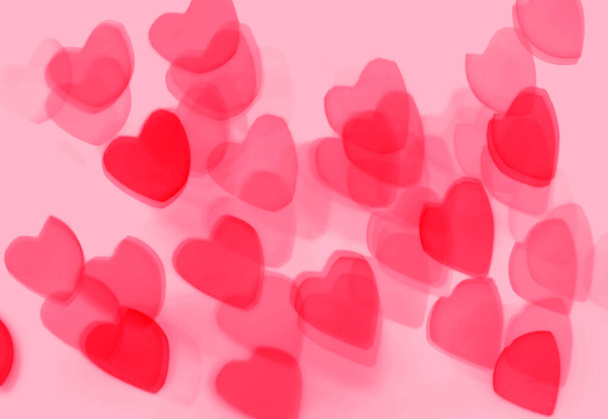 Egy szirmszerű piros szív bokeh design, mint egy romantikus háttér. - Fotó, kép