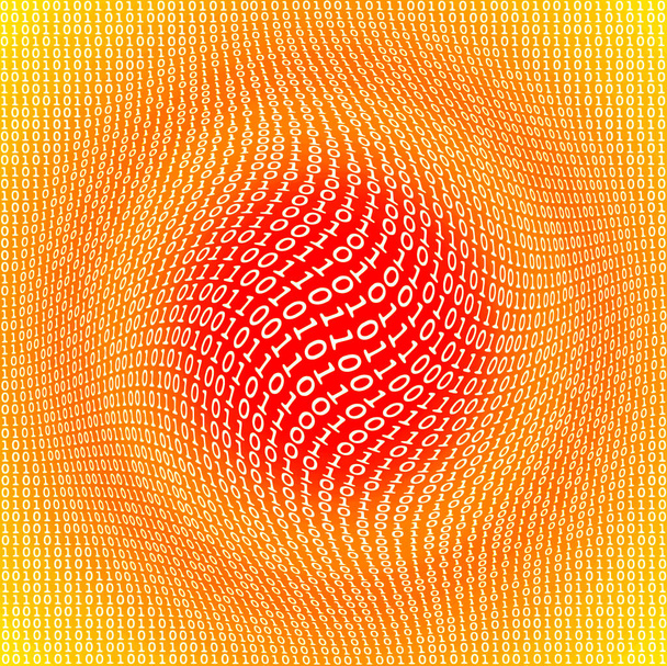 Искаженное представление потоков бинарных кодов в ярком цвете
 - Фото, изображение
