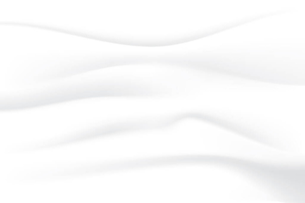 witte doek textuur golf grijze schaduw zacht. verkreukelde stof achtergrond. illustratie vector - Vector, afbeelding