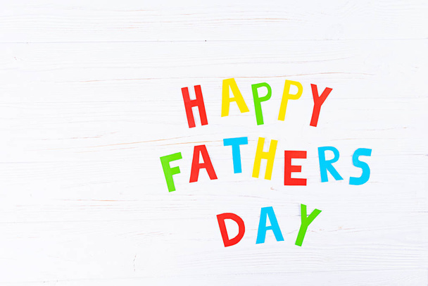 Happy Fathers Day. Colored paper words. - Foto, Imagem